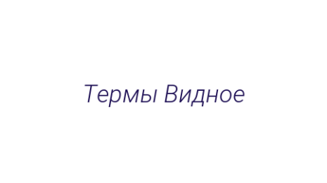 Логотип компании Термы Видное