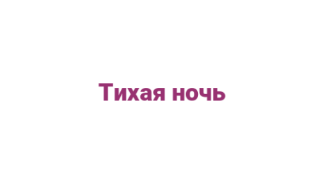 Логотип компании Тихая ночь